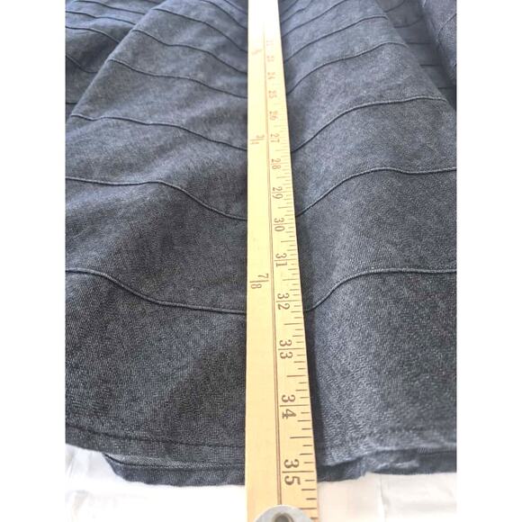 Vintage Denim Maxi Skirt Sz 8 Med Dark Fit & Flare Classic Preppy Closet Staple - Picture 9 of 9